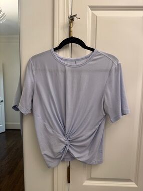 lululemon athletica Light blue Twist-Front Short Sleeve Tee